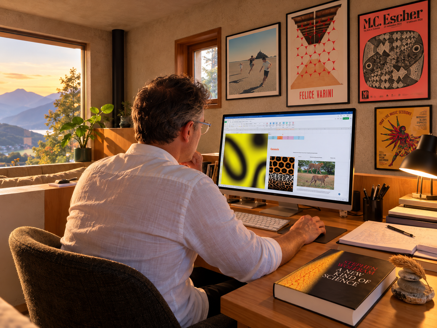 Karim Varini working at his computer
